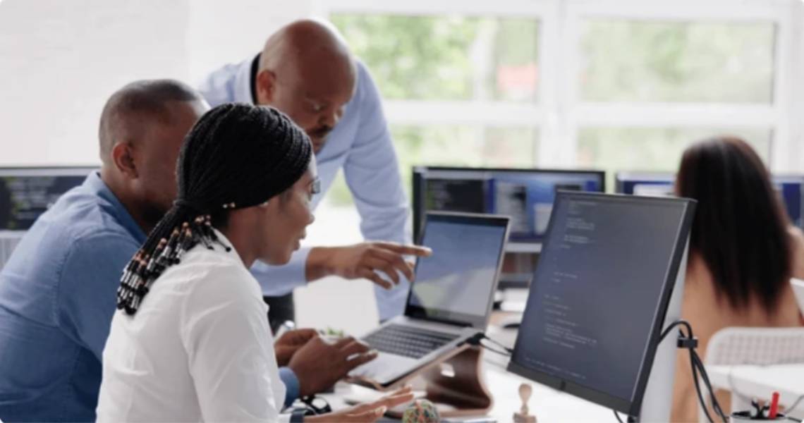 modern coworking space with innovation lab